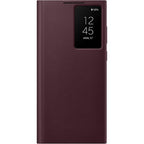 Flex Armor Leather Ultra Hybrid for Samsung Galaxy S22 Ultra S-View Wallet Phone Case,Protective Cover with Smart Small Screen View,Finger Tap Control,Card Holder Pocket