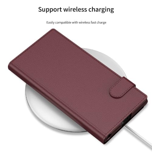 Samsung Galaxy S25 Ultra Premium Leather Wallet Case | Magnetic Flip Cover with Card Slots & Stand (Copy)