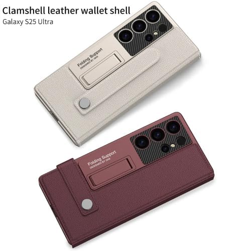 Samsung Galaxy S25 Ultra Premium Leather Wallet Case | Magnetic Flip Cover with Card Slots & Stand (Copy)