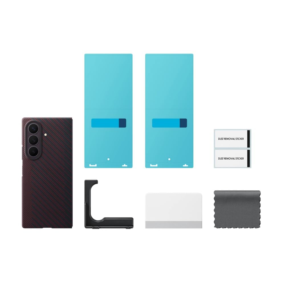 Flipkit Carbon Shield Ultra Hybrid Case Compatible with Samsung Galaxy Z Fold 8 Ultra (2026) | Ultra Slim, Tough Protection | Includes 2 Screen Protectors, Black