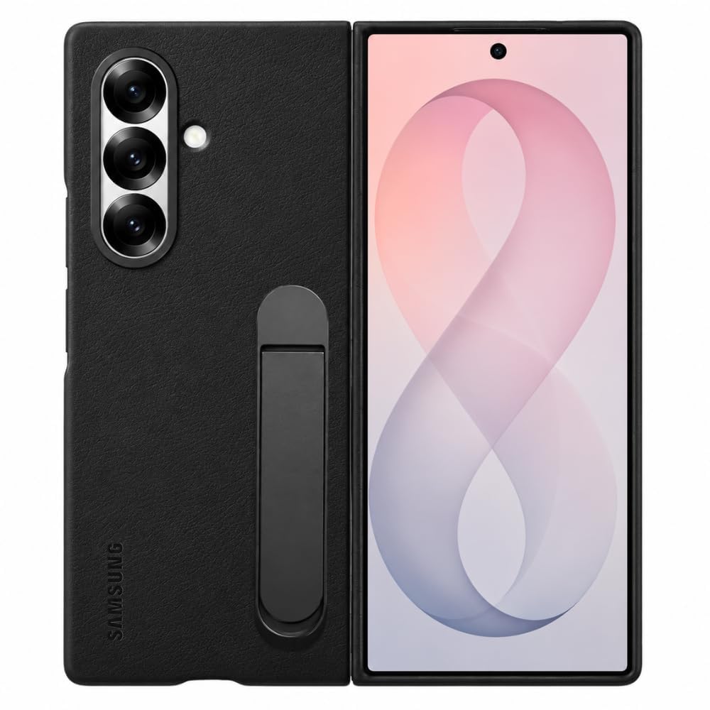 Ultra Hybrid Kindsuit Case/Cover for Samsung Galaxy Z Fold 8 Ultra Case with Stand (2026) | Premium Leather Finish Protective Cover with Soft Inner Lining, Slim & Lightweight, Black