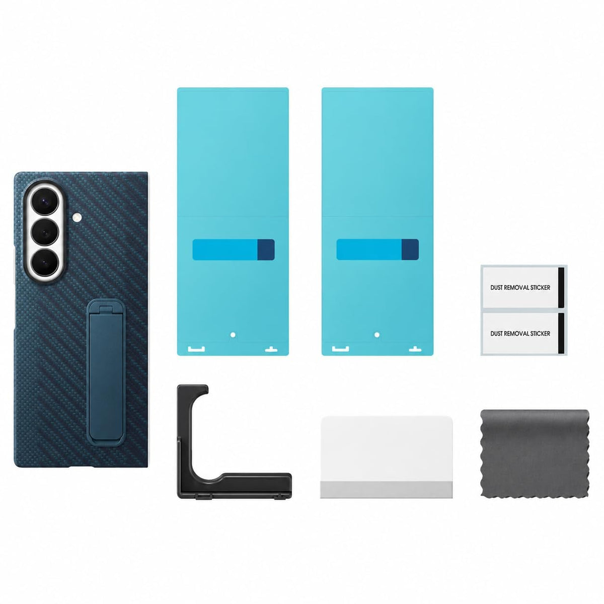 Ultra Hybrid Compatiible with New Samsung Galaxy Z Fold 8 Ultra Case with Stand (2026) Official Carbon Shield Phone, Sleek, Tough, Durable, Ultraslim, Free 2 Screen Protector, Black