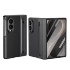 Ultra Hybrid Premium Luxury Leather Case for Samsung Galaxy Z Fold 8 (2026) | Hinge Protection Kickstand + S Pen + Tempered Glass | Slim | Scratch Resistant for Fold 8 Back Cover, Black