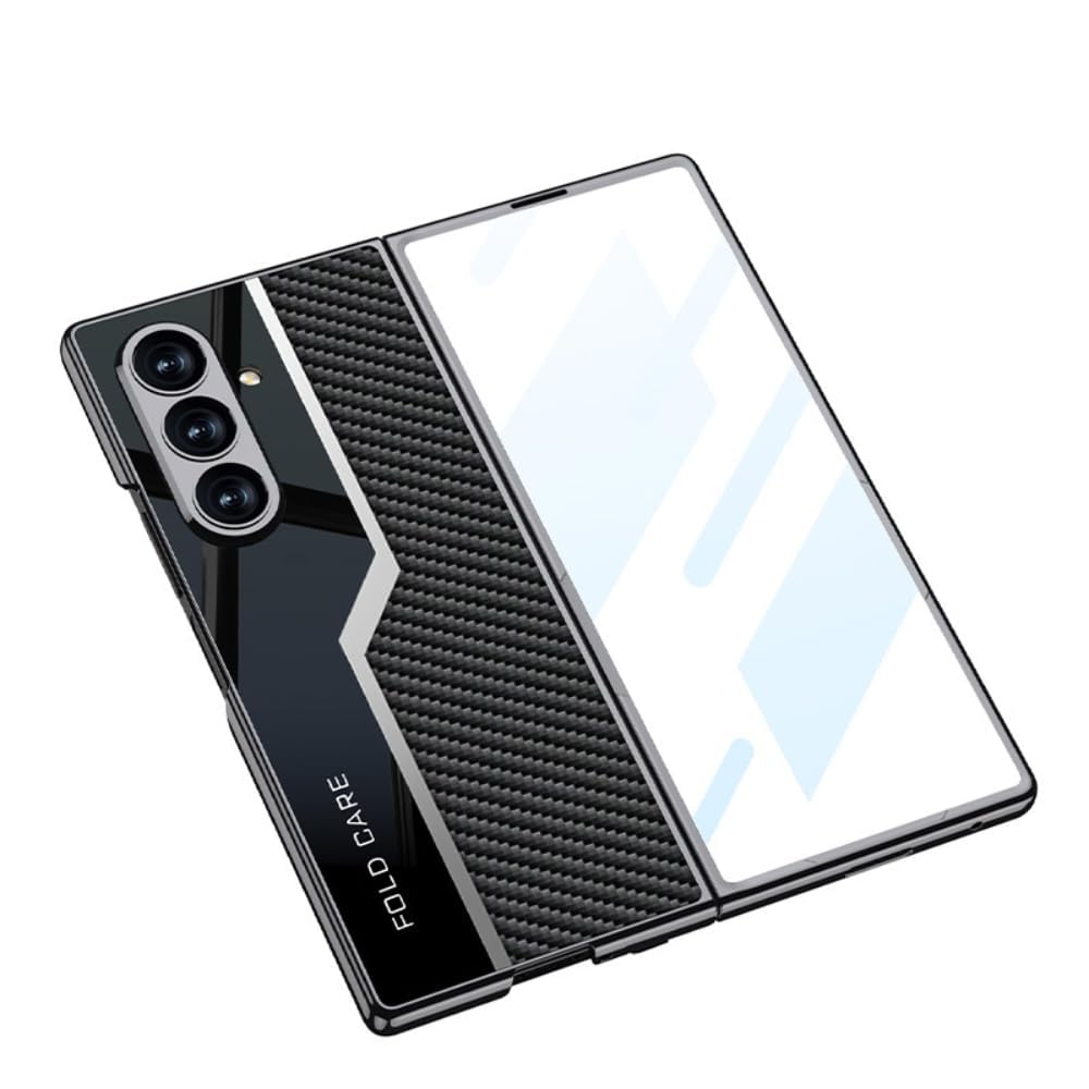 FlexArmor Ultra Hybrid Leather Case for Samsung Galaxy Z Fold 7 | Built-In Glass Screen Protector, Magnetic Charging & Camera Protection