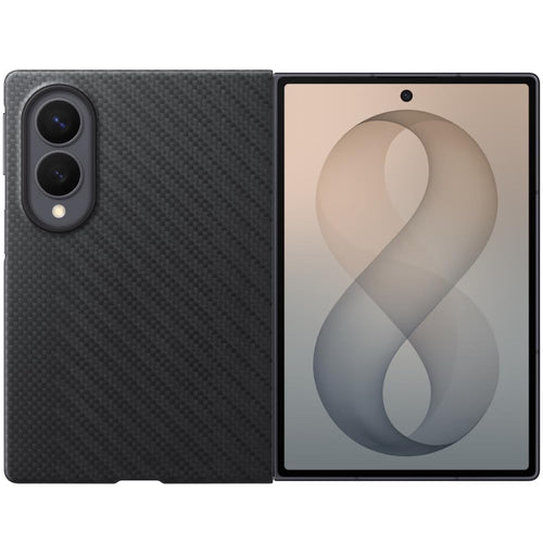 Ultra Hybrid Compatiible with New Samsung Galaxy Z Fold 8 / Wide Ultra Case (2026) Official Carbon Shield Phone Case, Sleek, Tough, Durable, Ultraslim, Free 2 Screen Protector, Black