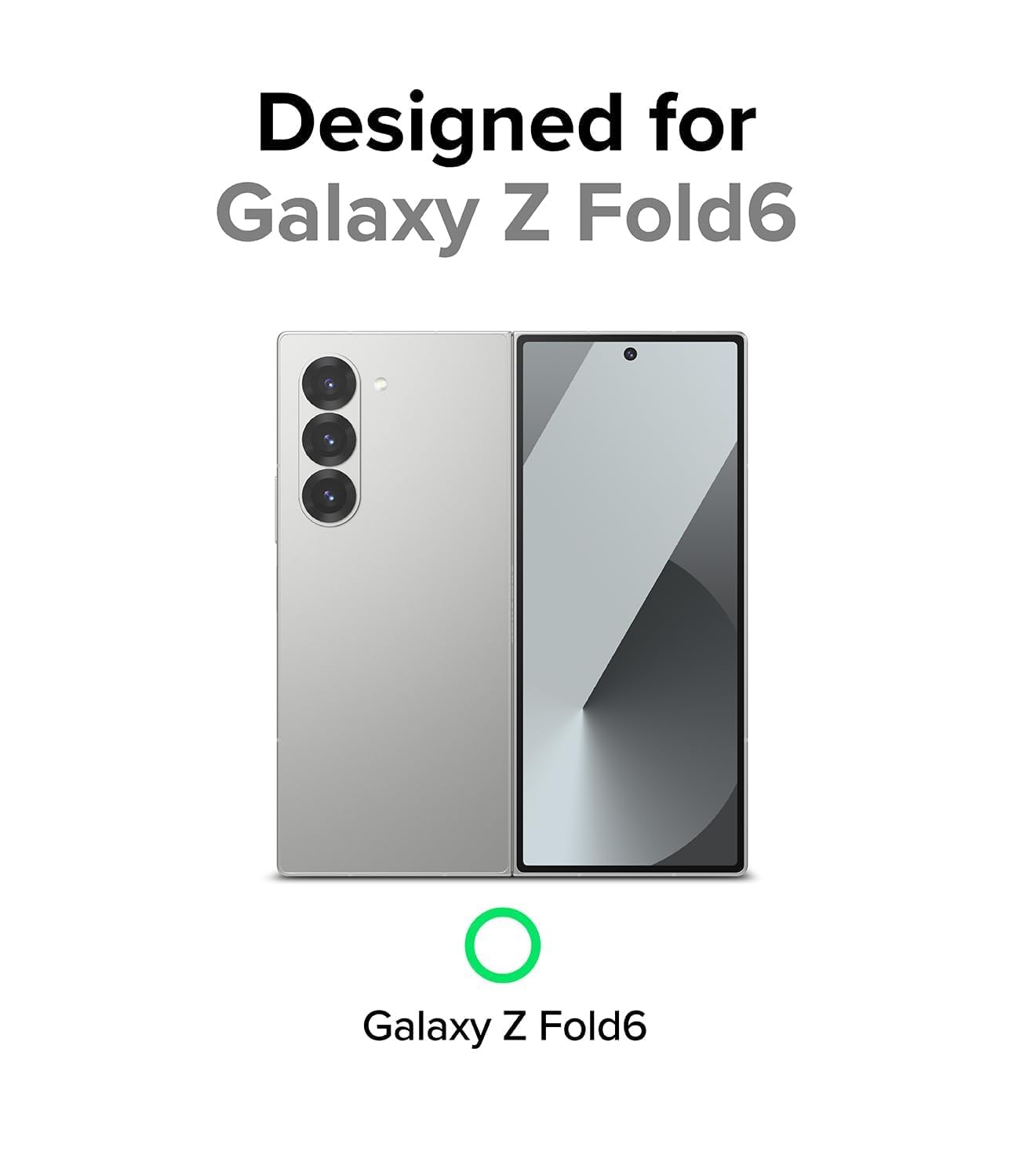 Melomon Ultra Hybrid Case Compatible with Samsung Galaxy Z Fold 6 5G (2025) with Hinge Protection, Kickstand, Front Screen Protector, Shockproof Silicone Back Cover (Black)