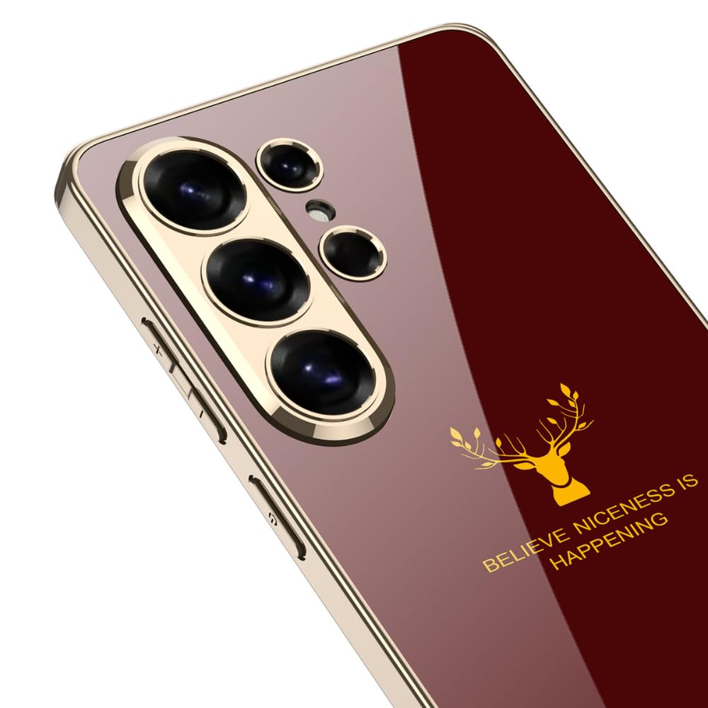 FlexArmor Royal Stag Series Case for Samsung Galaxy S26 Ultra | 9H Tempered Glass Back & Shockproof Protection