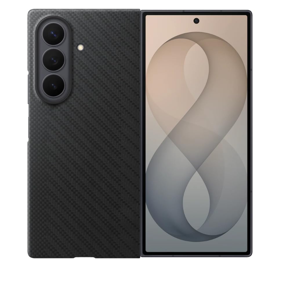 Flipkit Carbon Shield Ultra Hybrid Case Compatible with Samsung Galaxy Z Fold 8 Ultra (2026) | Ultra Slim, Tough Protection | Includes 2 Screen Protectors, Black