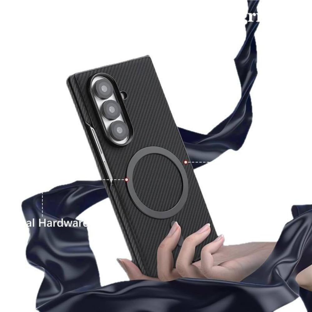 Carbon Fiber Armor Case for Samsung Galaxy Z Fold 7 – MagSafe Compatible Full Protection
