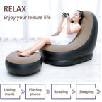 FlexArmor Premium Inflatable Lounge Chair with Foot Stool & Air Pump