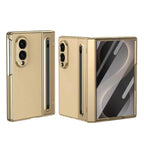 Ultra Hybrid Premium Luxury Leather Case for Samsung Galaxy Z Fold 8 (2026) | Hinge Protection Kickstand + S Pen + Tempered Glass | Slim | Scratch Resistant for Fold 8 Back Cover, Black