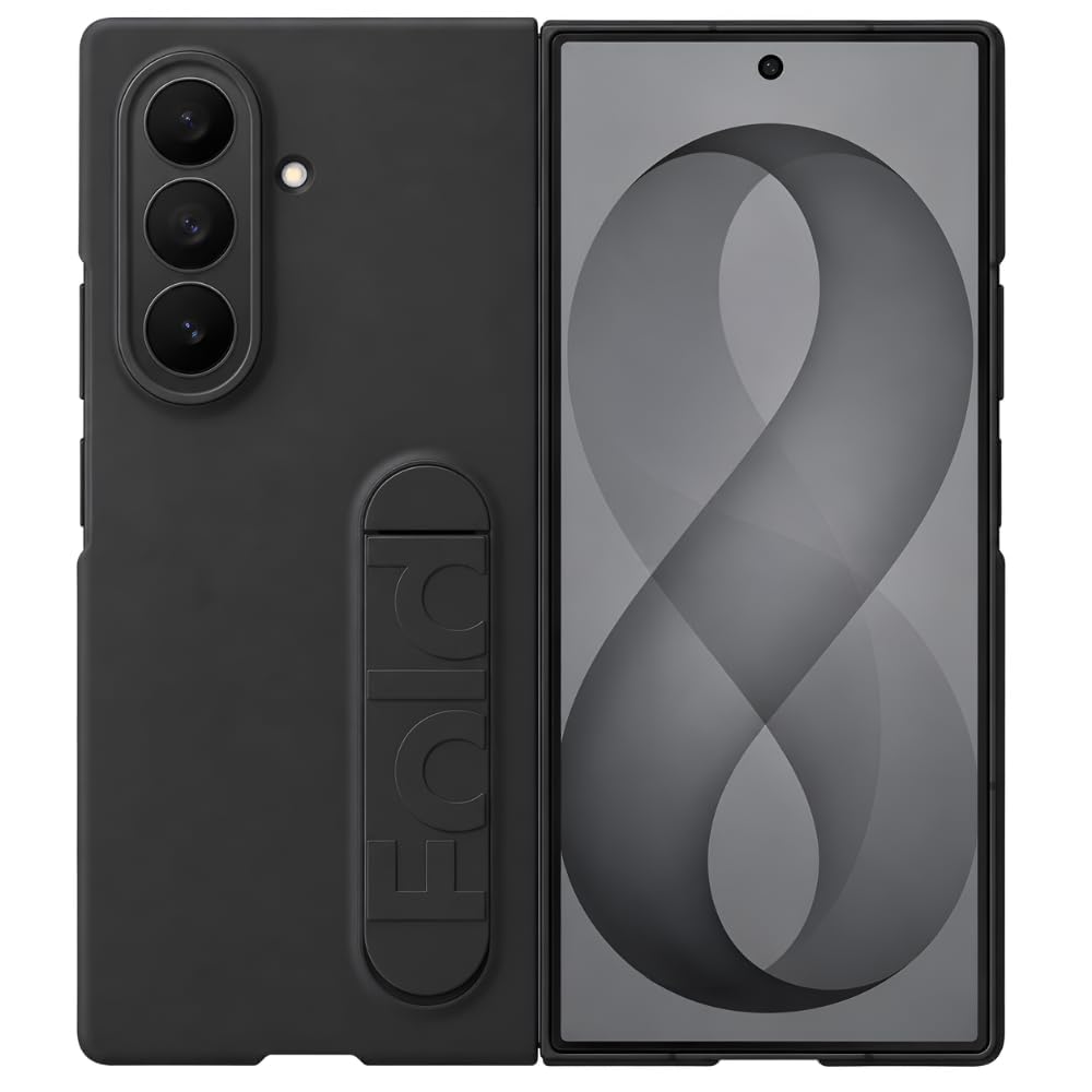 Ultra Hybrid Premium Original Front and Back Case Compatible with Samsung Galaxy Z Fold 8 Ultra (2026) Case/Cover with Stand Protection | Silicone Cover with Kickstand, Black