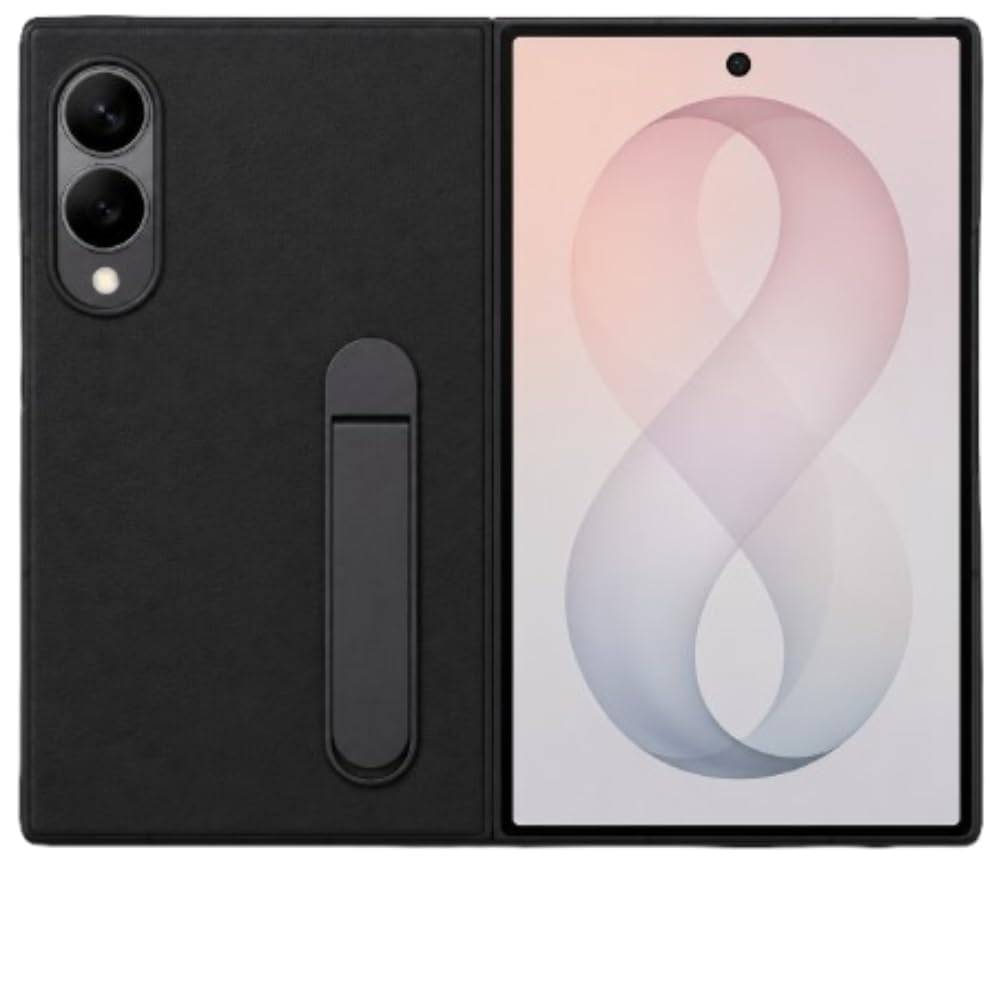 Ultra Hybrid Kindsuit Case/Cover for Samsung Galaxy Z Fold 8/8 Wide Case with Stand (2026) | Premium Leather Finish Cover with Soft Inner Lining, Slim & Lightweight, Black
