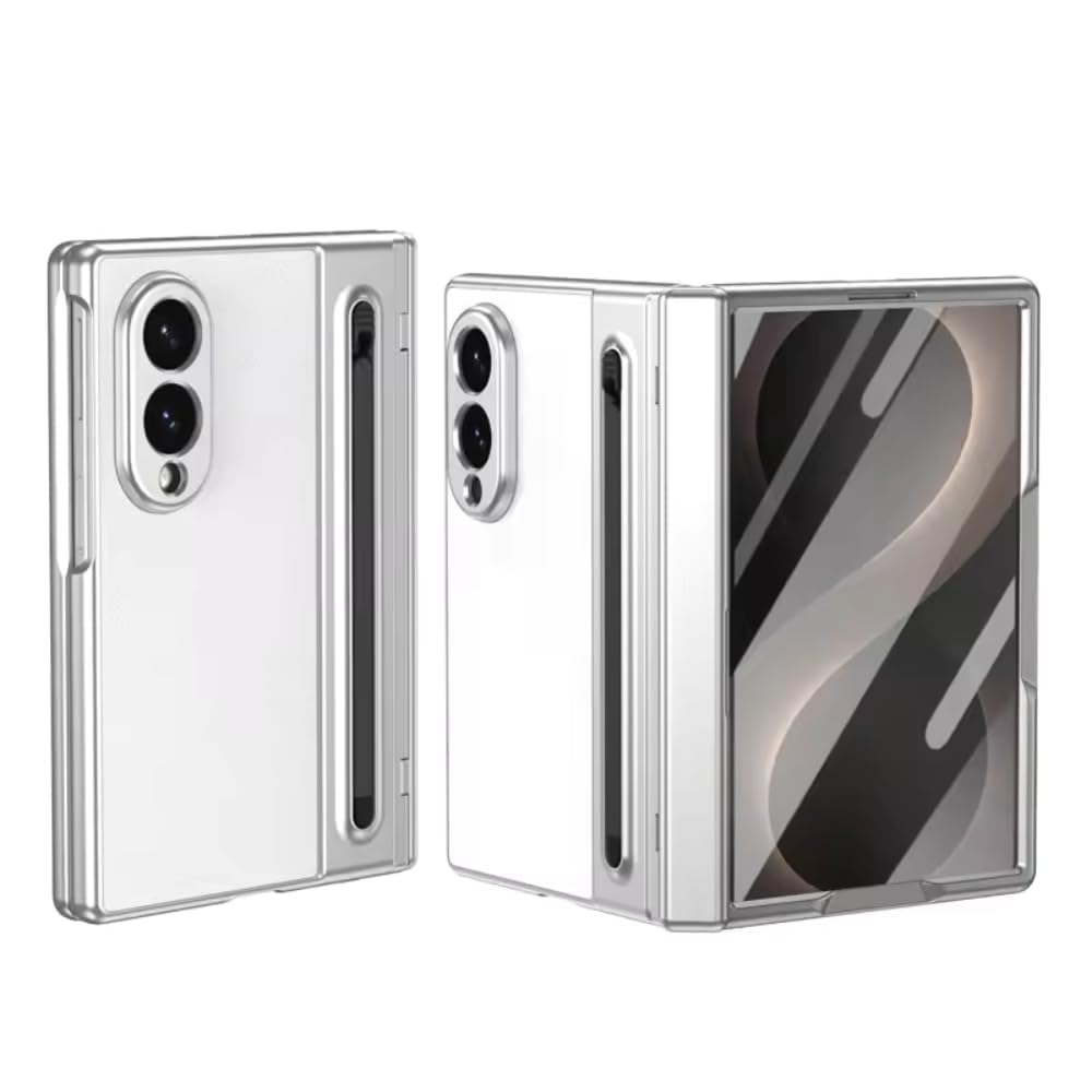 Ultra Hybrid Premium Luxury Leather Case for Samsung Galaxy Z Fold 8 (2026) | Hinge Protection Kickstand + S Pen + Tempered Glass | Slim | Scratch Resistant for Fold 8 Back Cover, Black
