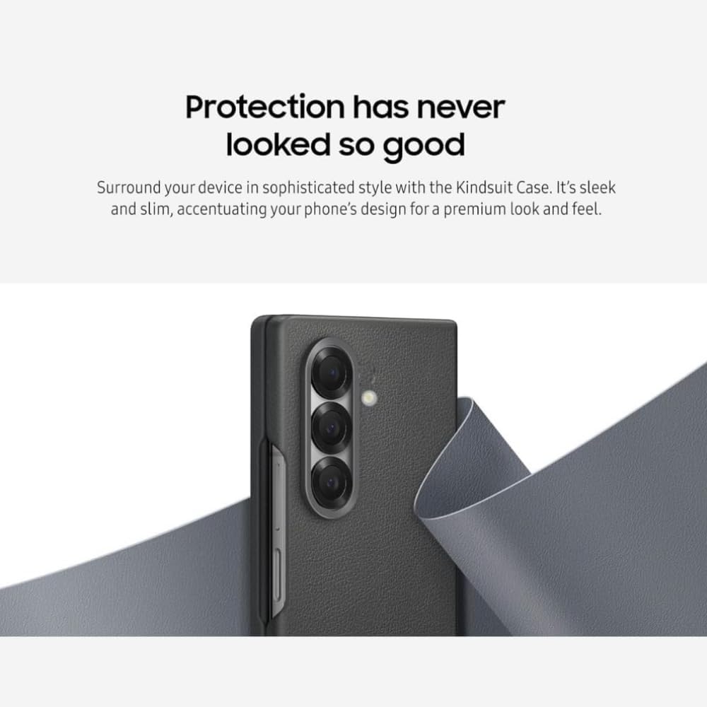 Ultra Hybrid Kindsuit Case/Cover for Samsung Galaxy Z Fold 8 Ultra Case with Stand (2026) | Premium Leather Finish Protective Cover with Soft Inner Lining, Slim & Lightweight, Black