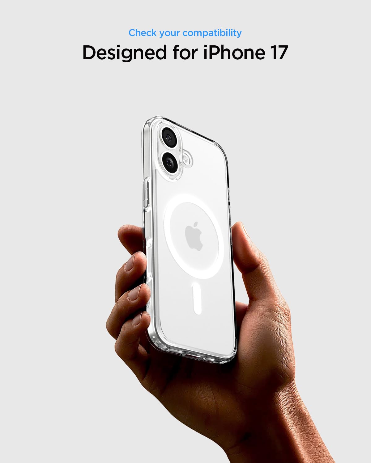 Flex Armor iPhone 17 Clear Case | Crystal Transparent Magsafe Hybrid Back Cover | TPU + Polycarbonate Shockproof Protection