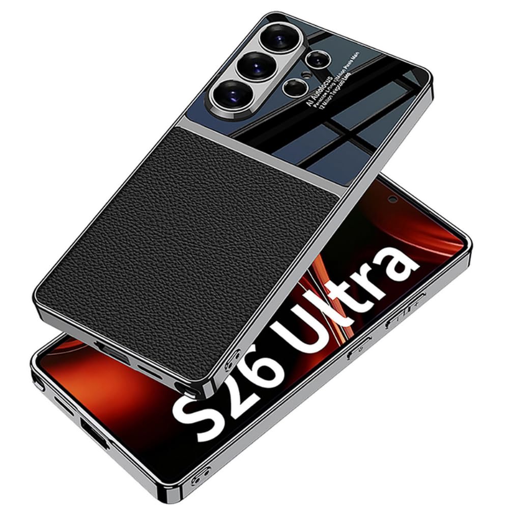 Flex Armor Premium Electroplate Leather Case for Samsung Galaxy S26 Ultra .