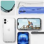 Spigen Liquid Crystal Back Cover Case for iPhone 16, Clear Transparent, Flexible Protection - TPU | Crystal Clear