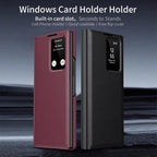 Flex Armor Smart View Wallet Case for Samsung Galaxy Z Fold 7 | NFC Display Window, Card Holder & Kickstand