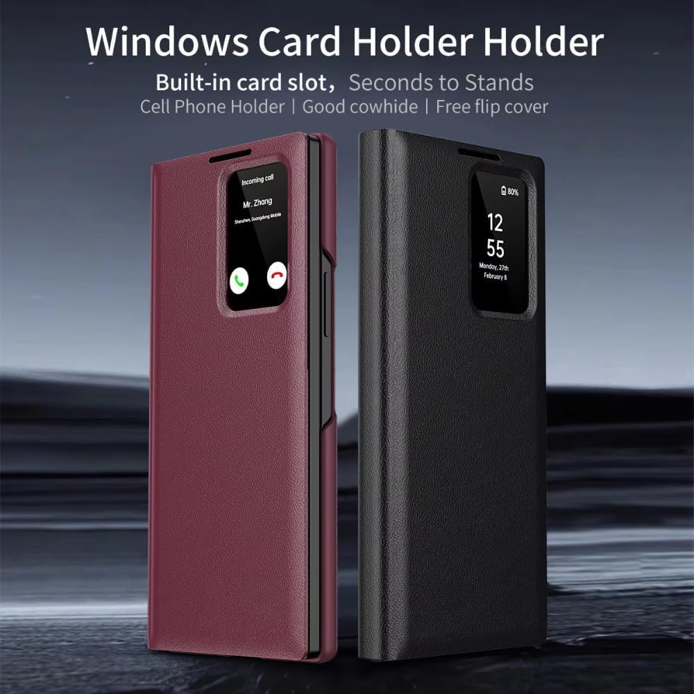 Flex Armor Smart View Wallet Case for Samsung Galaxy Z Fold 7 | NFC Display Window, Card Holder & Kickstand