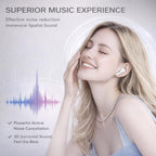 Wireless Earbuds (2nd Gen), Active Noise Cancellation, Bluetooth 5.3, High-Fidelity Sound, IPX7 Waterproof, 40-Hour Playtime, Wireless in-Ear Ear Buds Pro 2 for Apple iPhone/Android, White