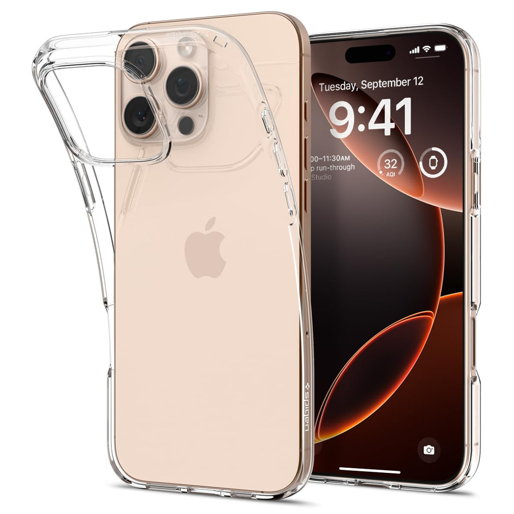 Spigen Liquid Crystal Back Cover Case for iPhone 16, Clear Transparent, Flexible Protection - TPU | Crystal Clear