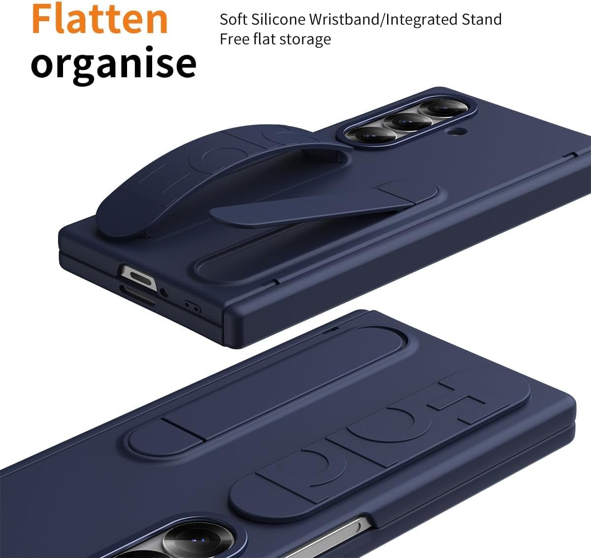 Samsung Galaxy Z Fold 7 Military-Grade Case – Front Screen Protection & Adjustable Kickstand