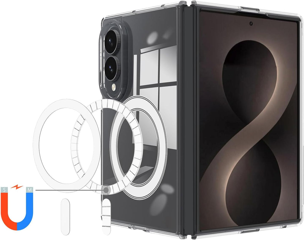 Flex Armor Magnetic Crystal Clear Case Compatible with Samsung Galaxy Z Fold 8 Ultra| Clear