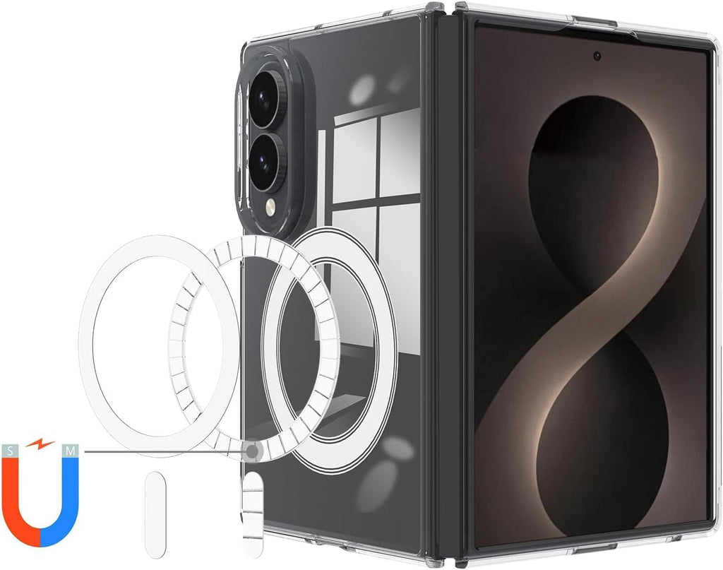 Ultra Hybrid Magnetic Case for New Samsung Galaxy Z Fold 8 5G (2026), Crystal Clear Shockproof Cover |Camera Guard| Hard PC Back | Wireless Charging