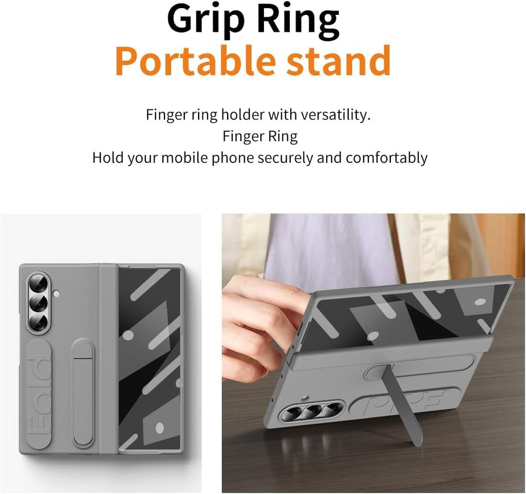 Samsung Galaxy Z Fold 7 Military-Grade Case – Front Screen Protection & Adjustable Kickstand