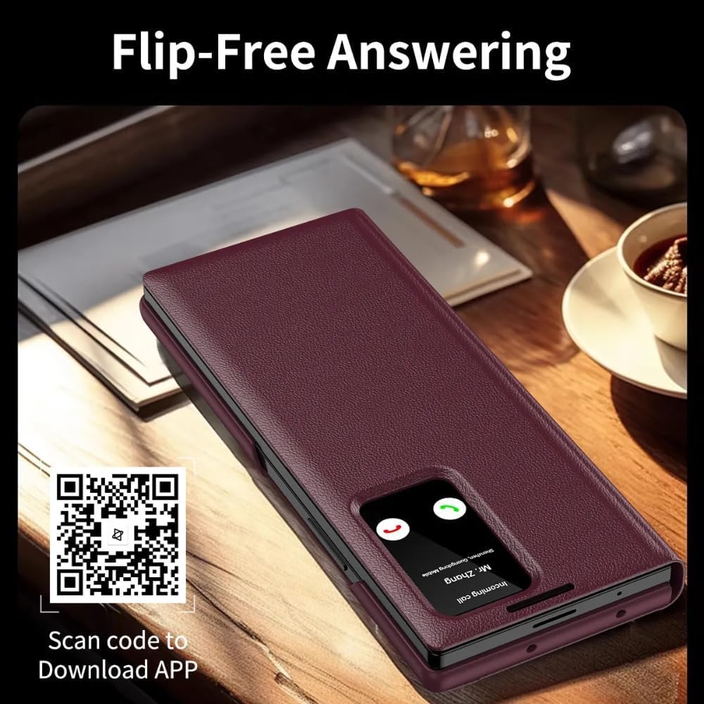 Flex Armor Smart View Wallet Case for Samsung Galaxy Z Fold 7 | NFC Display Window, Card Holder & Kickstand