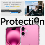 Spigen Liquid Crystal Back Cover Case for iPhone 16, Clear Transparent, Flexible Protection - TPU | Crystal Clear
