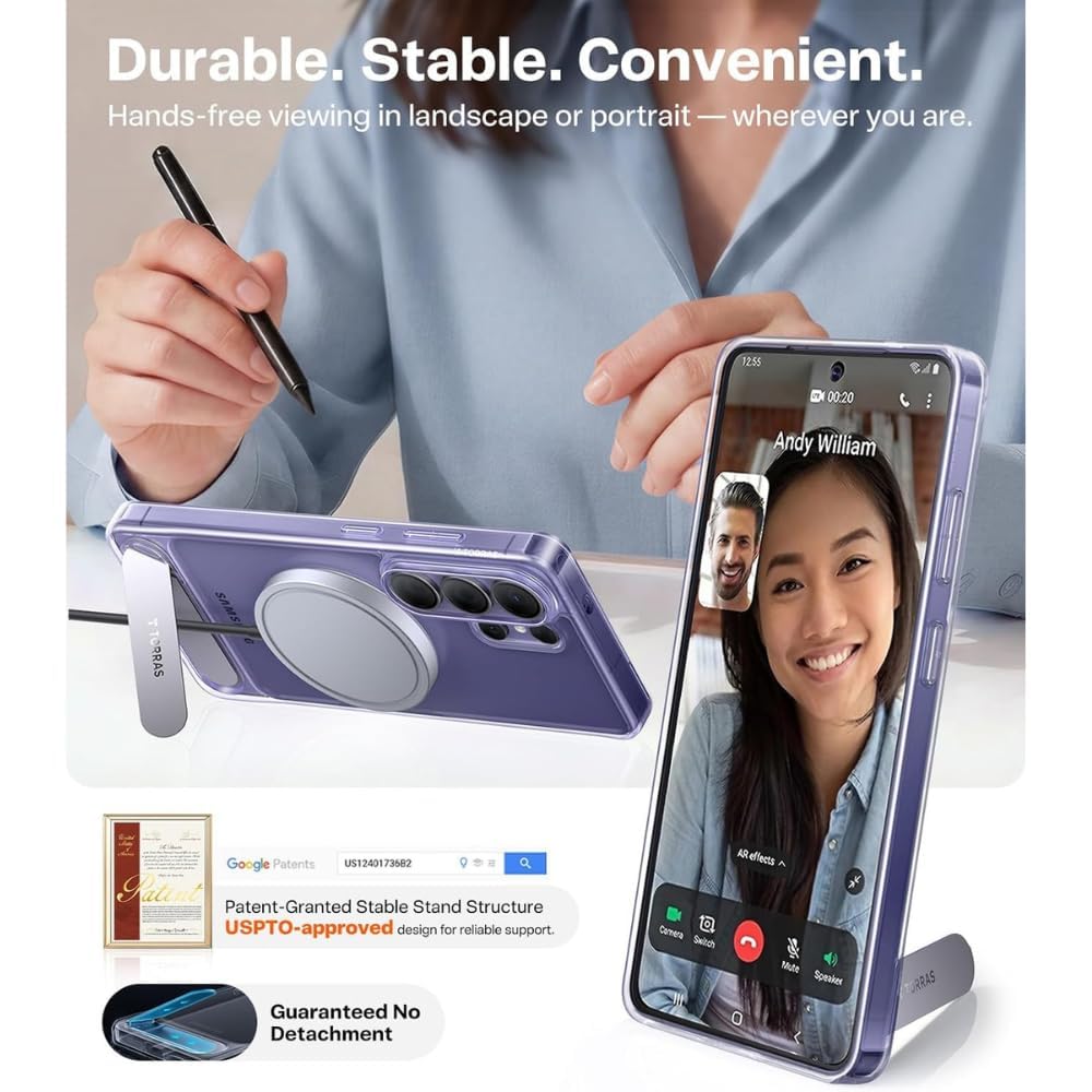 Magnetic Kickstand Clear Case for Samsung Galaxy S26 Ultra – Shockproof Protection & Anti-Scratch Design