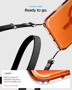 Spigen Ultra Hybrid MagFit Back Cover Case for iPhone 17 Pro, Clear Transparent, MagSafe Compatible - Polycarbonate + TPU | Clear Orange