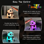 Toy Imagine Panda Night Light for Kids – Soft Silicone LED Lamp with Tap Control | Rechargeable, Multi-Color Light Modes, Non-Slip Base | Nursery Bedside Light for Baby Room, Toddlers & Gift Use