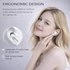 Wireless Earbuds (2nd Gen), Active Noise Cancellation, Bluetooth 5.3, High-Fidelity Sound, IPX7 Waterproof, 40-Hour Playtime, Wireless in-Ear Ear Buds Pro 2 for Apple iPhone/Android, White