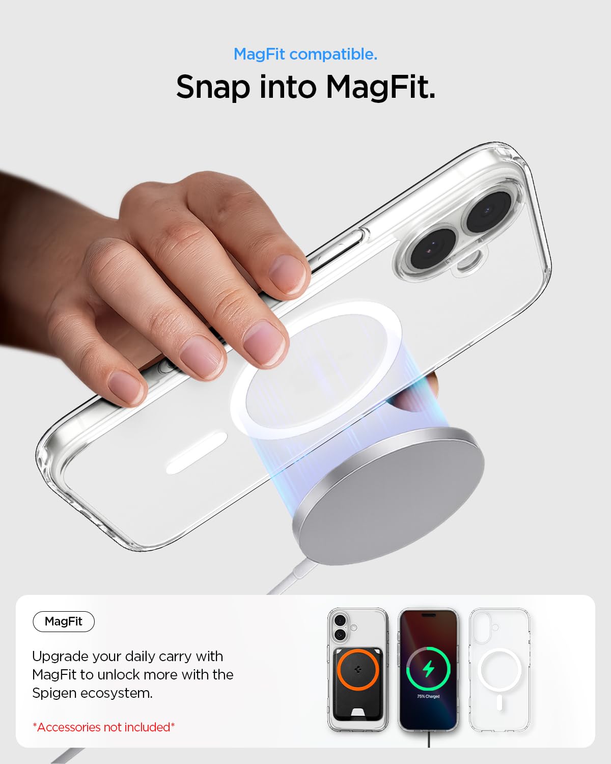 Flex Armor iPhone 17 Clear Case | Crystal Transparent Magsafe Hybrid Back Cover | TPU + Polycarbonate Shockproof Protection