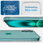 Spigen Liquid Crystal Back Cover Case for iPhone 16, Clear Transparent, Flexible Protection - TPU | Crystal Clear