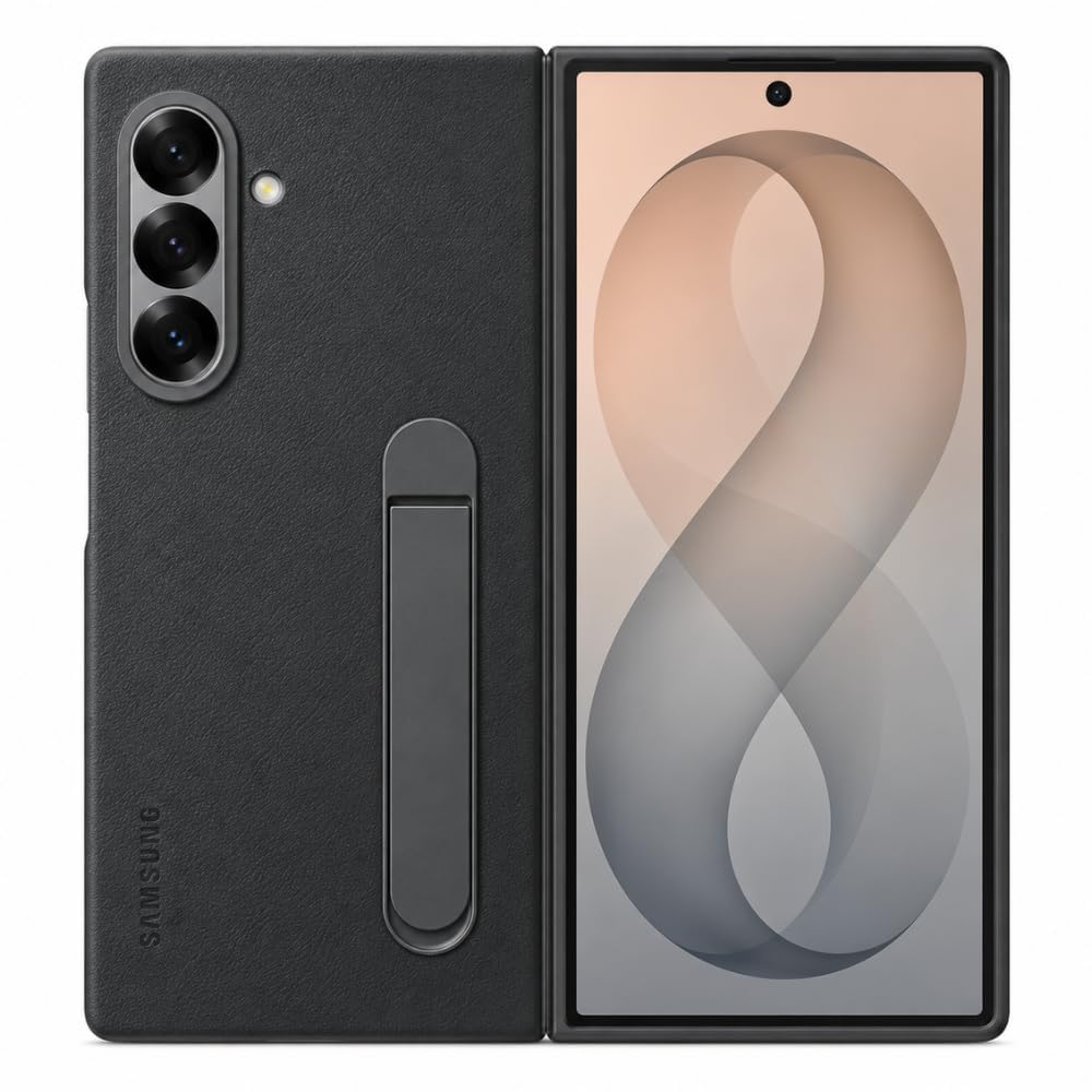 Ultra Hybrid Kindsuit Case/Cover for Samsung Galaxy Z Fold 8 Ultra Case with Stand (2026) | Premium Leather Finish Protective Cover with Soft Inner Lining, Slim & Lightweight, Black