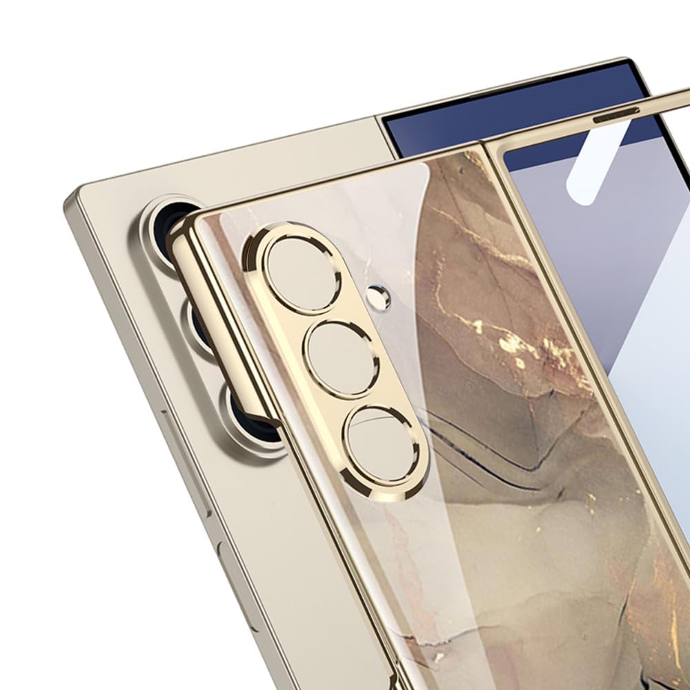 FlexArmor StagGlass Series Case for Samsung Galaxy Z Fold 7 | 9H Tempered Glass Back & Shockproof Protection