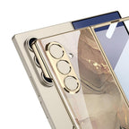 FlexArmor StagGlass Series Case for Samsung Galaxy Z Fold 7 | 9H Tempered Glass Back & Shockproof Protection