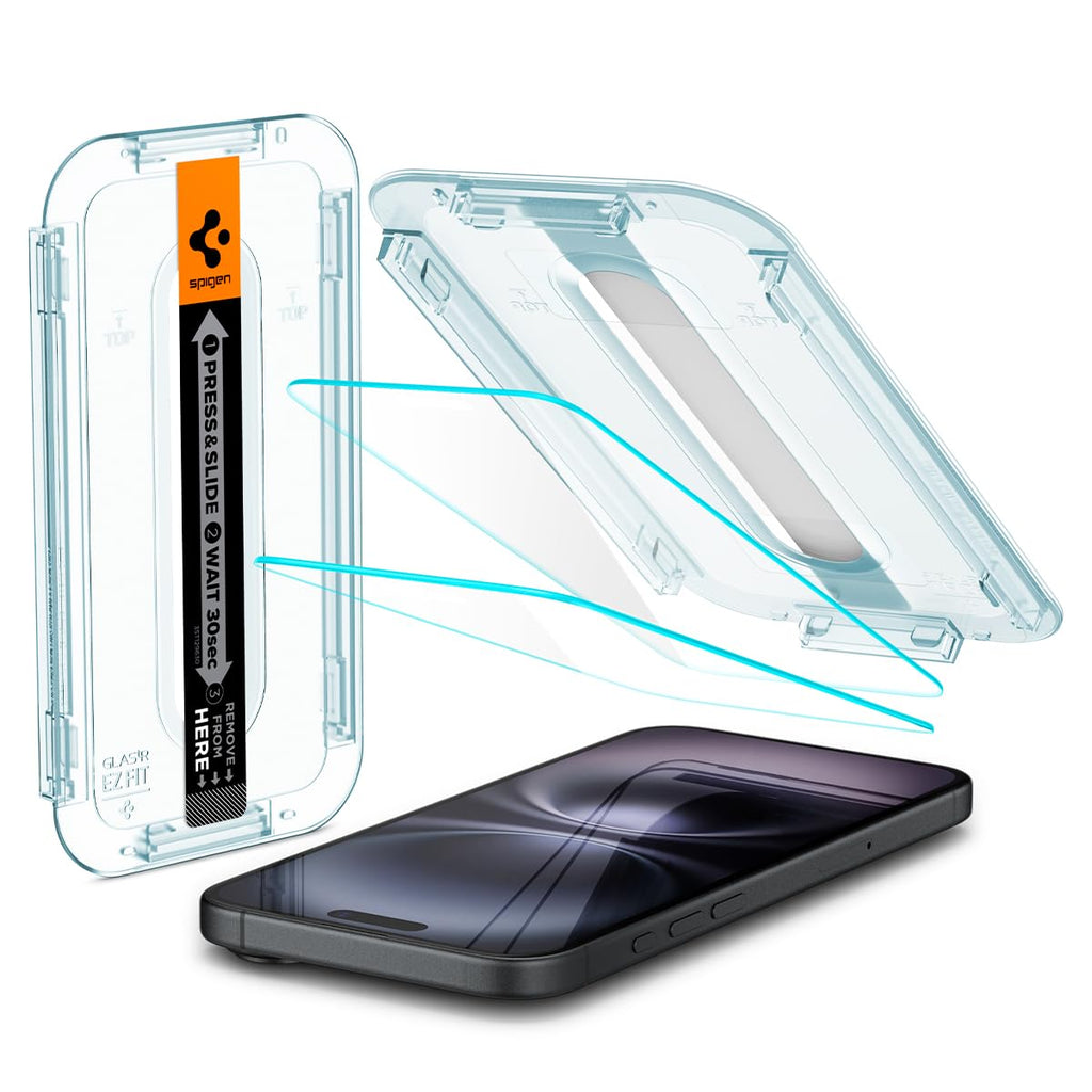 Spigen EZ Fit Tempered Glass Screen Protector Guard For iPhone 17 Pro Max / 16 Pro Max [2 Pack]