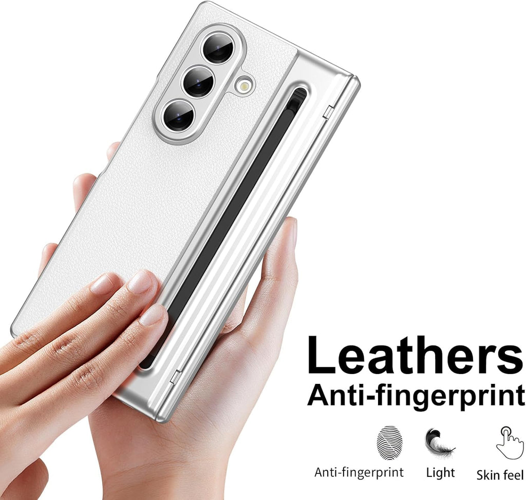 Flex Armor Z Fold 7 Luxury Leather Case | Hinge Protection, Kickstand, S Pen Holder