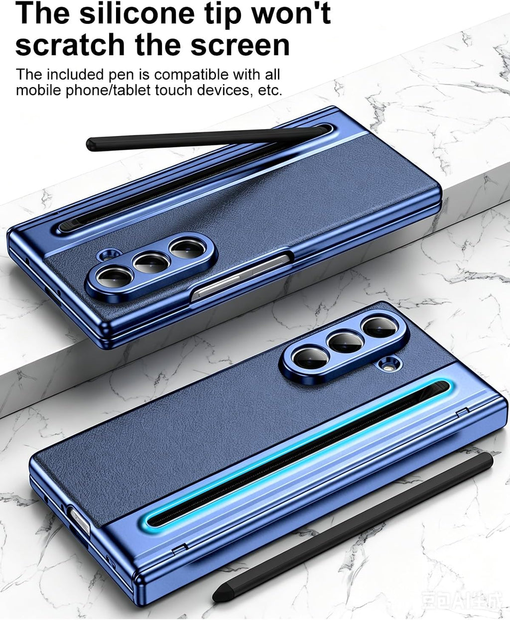 Flex Armor Leather Hinge Protection + S Pen Case Compatible with Samsung Galaxy Z Fold 8 Ultra