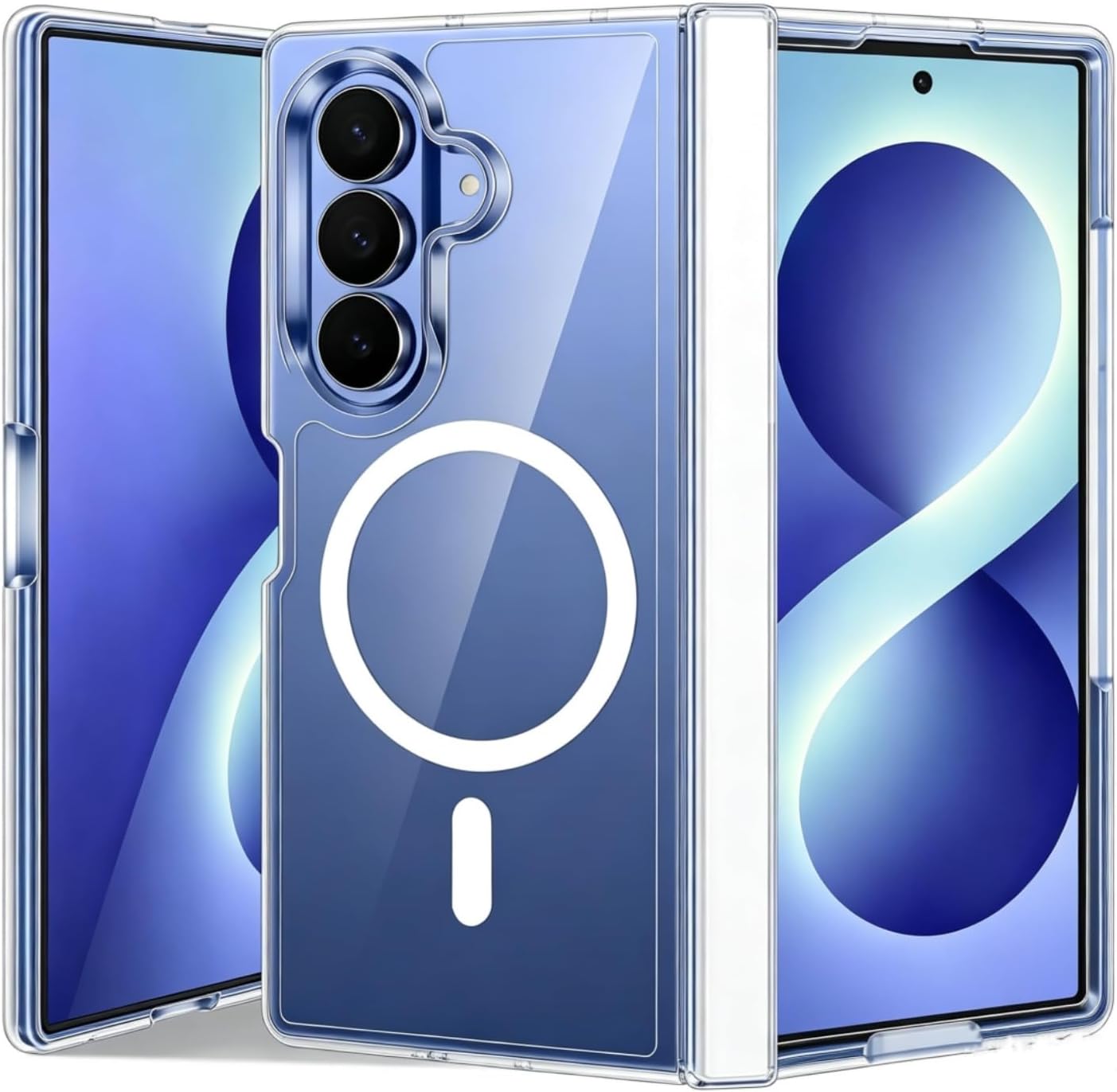 Flex Armor Magnetic Crystal Clear Case Compatible with Samsung Galaxy Z Fold 8 Ultra| Clear