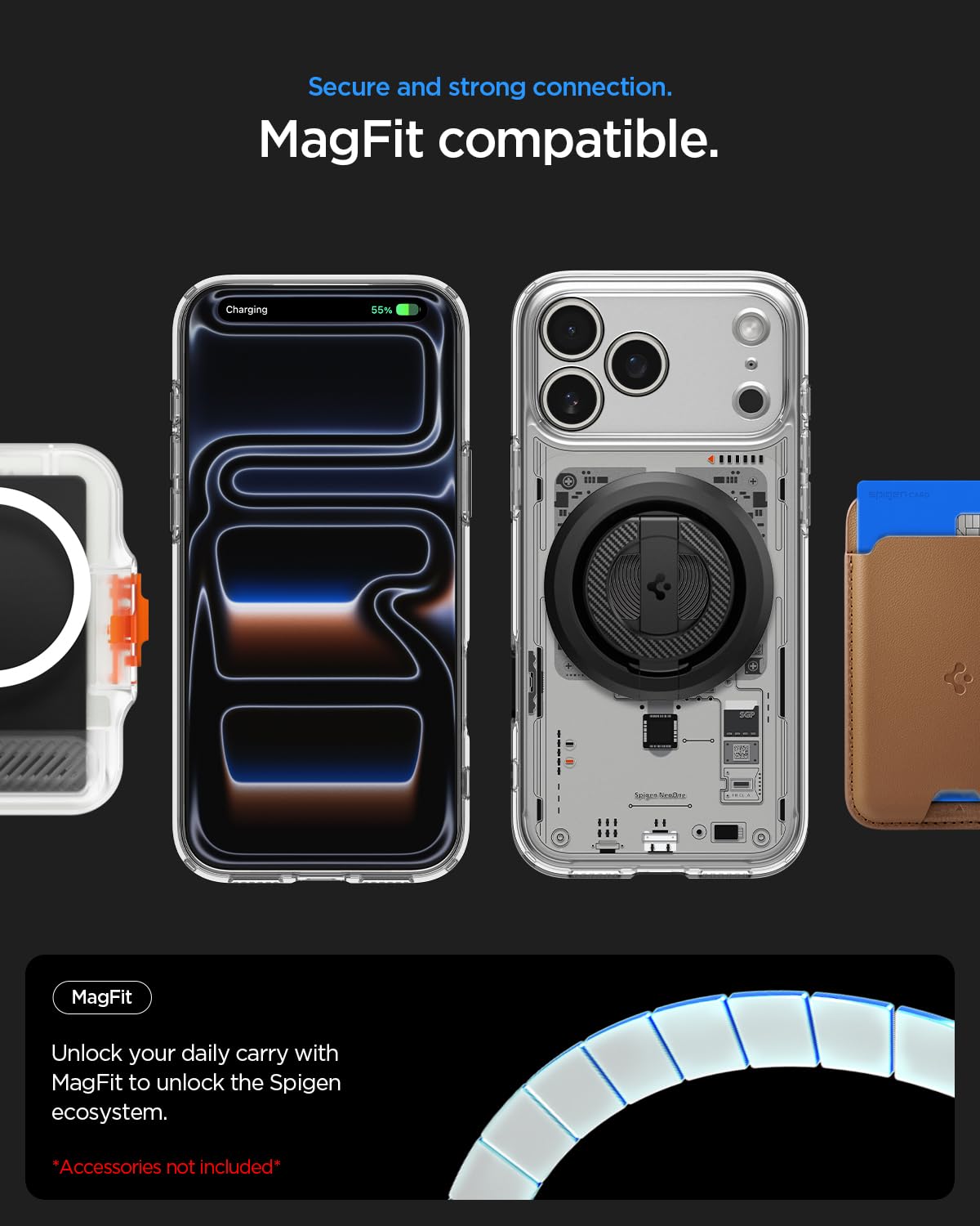 Spigen Ultra Hybrid MagFit Back Cover Case Compatible with iPhone 17 Pro Max (TPU + Poly Carbonate | Neo One)