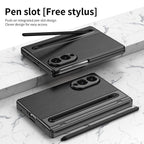 Ultra Hybrid Premium Luxury Leather Case for Samsung Galaxy Z Fold 8 (2026) | Hinge Protection Kickstand + S Pen + Tempered Glass | Slim | Scratch Resistant for Fold 8 Back Cover, Black