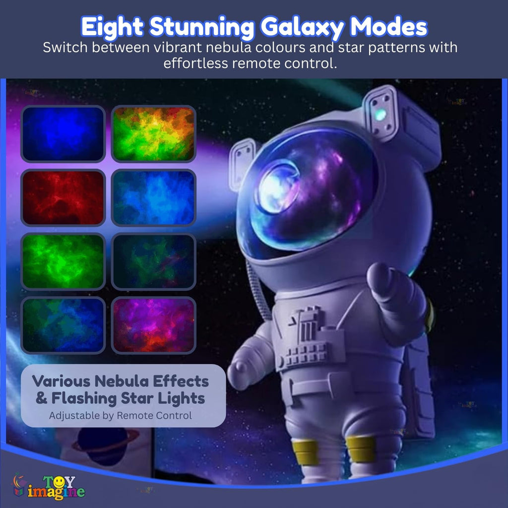 Flex Armor Astronaut Galaxy Projector | 360° Star Nebula Night Light with Remote Control