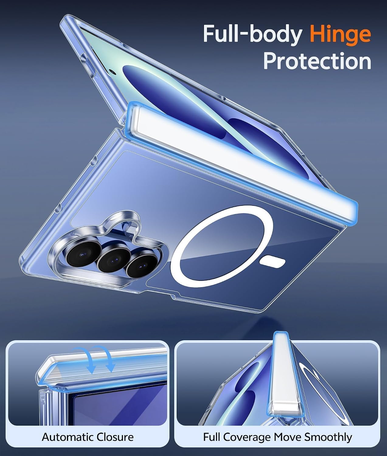 Flex Armor Magnetic Crystal Clear Case Compatible with Samsung Galaxy Z Fold 8 Ultra| Clear