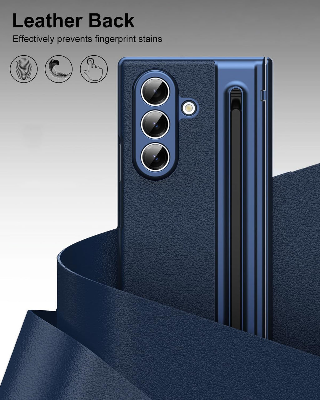 Flex Armor Leather Hinge Protection + S Pen Case Compatible with Samsung Galaxy Z Fold 8 Ultra